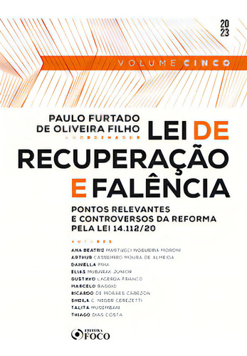 Lei De Recuperação E Falência, De Costa Dias. Editora Editora Foco, Capa Mole Em Português
