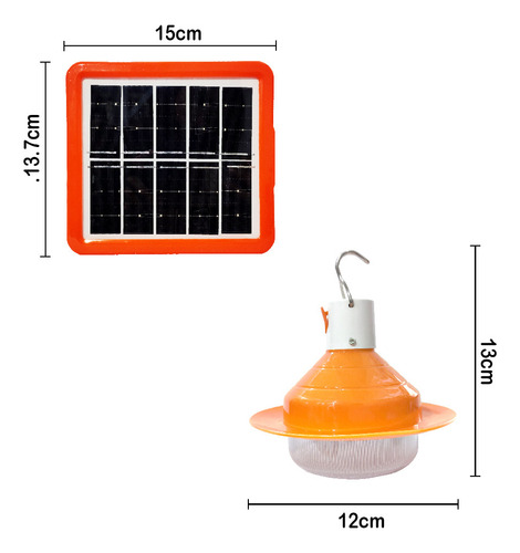 Kit Lamparas De Emergencia Con Panel Solar Camping