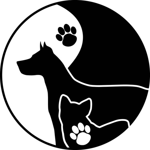 Yin Yang Perro Dog Gato Cat Sticker Vinilo Auto Calcomanía