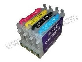 Juego 4 Cartuch Recargables Imp Epson Xp200/300/310/400/410