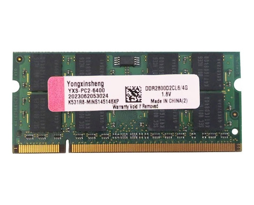 Memoria Ddr2 4 Gb 800 Mhz Ram Pc2-6400s Sodimm 1,8 V Nonecc