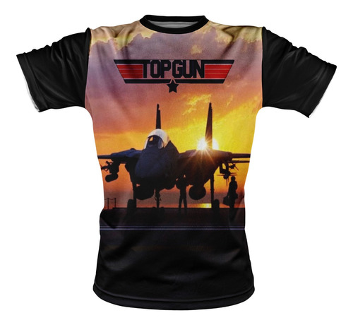 Playera Hombre Topgun Maverick Aviones Película Full Print 