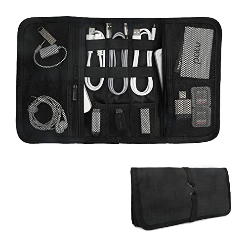 Roll Up Electronics Accessories Travel Gear Organizer C...