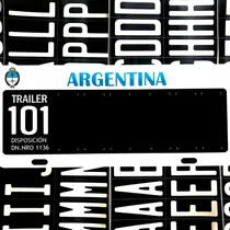 Comprar Patente 101 Trailer Remolque Chapa Ploteada Para Armar