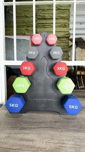Set Mancuernas Multicolor Neoprene Total 30kg Gravity Xtreme