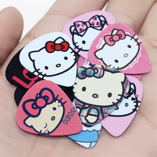 Kit 6 Palhetas Hello Kitty Para Guitarra, Violão, Ukulele