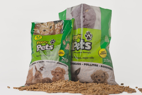 Imagen 1 de 5 de Piedritas Pellets Poopy Pets X 25 Kg 5u X5 Envíos A Caba