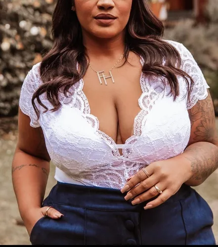 Body Branco Feminino Plus Size MercadoLivre