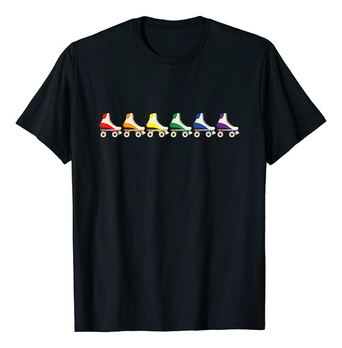 Camiseta De Patinaje Con Bandera Lgbt Rainbow Skates Gay Ret