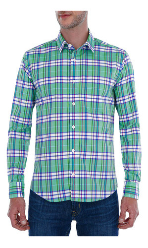 Camisa De Cuadros Verde Thomas Mason For Scappino 3514