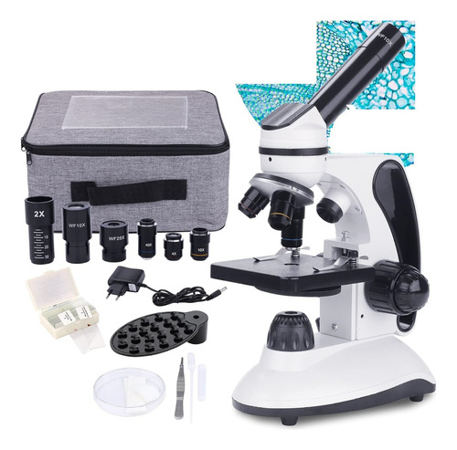Microscopio Monocular 40x-2000x Ampliación  Adultos