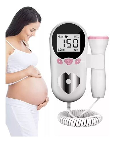 Doppler Fetal Monitor Para Bebe Monitor Para Escuchar Latido Rosa