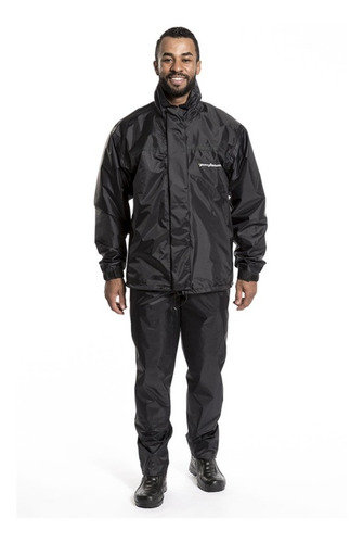 Capa De Chuva Motoqueiro Nylon Forrada Pantaneiro Com Gola