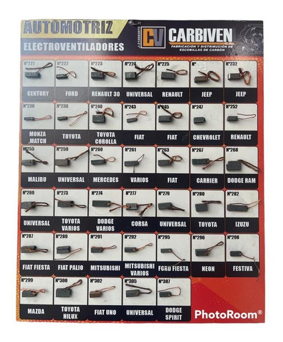 Imagen 1 de 2 de Electroventiladores/ Carbones Automotriz/ Artenador