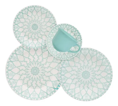 Aparelho De Jantar E Chá 20 Peças Donna Mandala