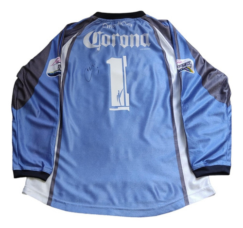 Uniforme Pachuca Portero 2001 Firmado Miguel Calero Campeón (Usado)