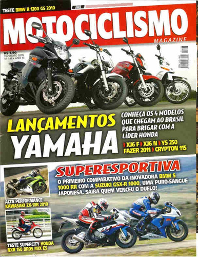 Motociclismo 146 * Xj6 F * Crypton * Zx-10r * Bmw S 1000 Rr