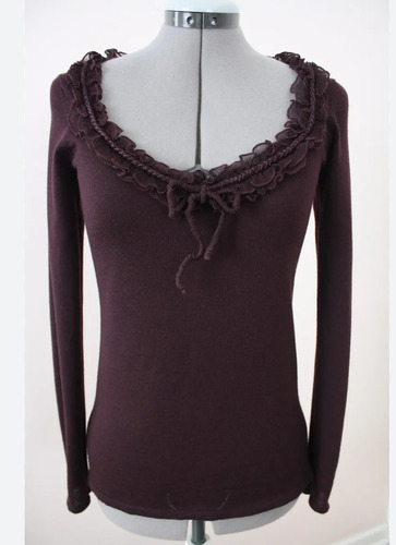 Blusa Sueter Elie Tahari De Lana Talla M