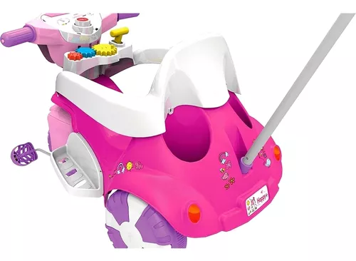 Triciclo Motoca Infantil Happy Pink Meninas Rosa - Xalingo em