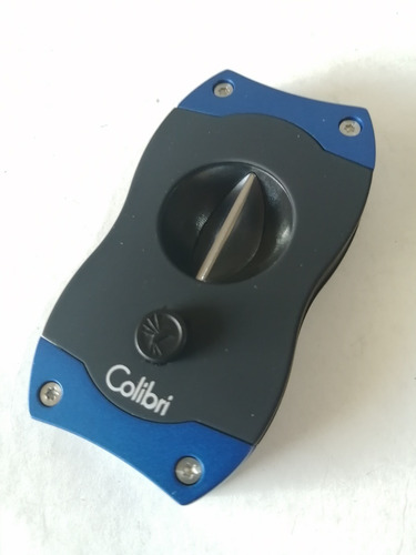 Cortador De Puros Colibri V-cut Forma De V Ojo De Gato Blue