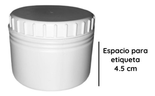 Imagen 3 de 10 de Potes Plasticos 500 Cc Pead Blanco X 80 Un.