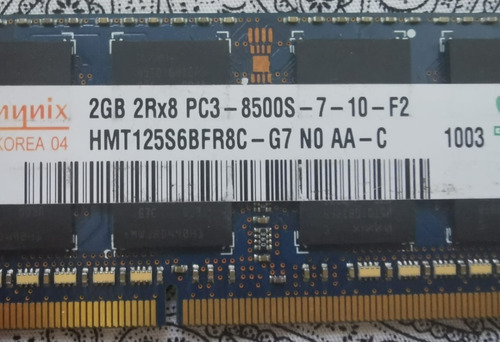 Memoria Ram Hynix 2gb Pc3-8500s-7-10-f2