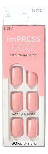 Uñas Press On - Kiss Impress Color Dolce Pink