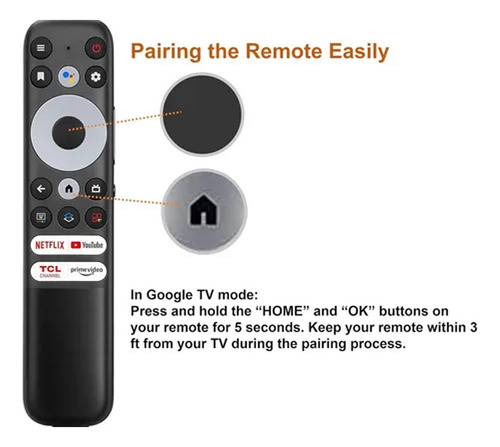 Control Remoto Para Tcl Smart Tv Rc902nfmr1 De Voz, Compatible Con Tcl Smart Tv 4 5 6-series 43s446 50s446 55s446 65s446 75s446 85s446 75s546 55r646 65r646 75r646 98rr754 50s546 55s546 65s546