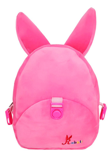 Maleta Morral Peluche Niños Suave Rosado Rabbit Original