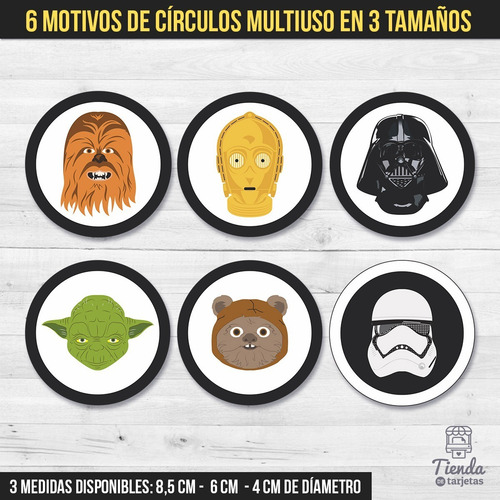 Imagen 7 de 10 de Kit Imprimible Star Wars - Guerra De Las Galaxias