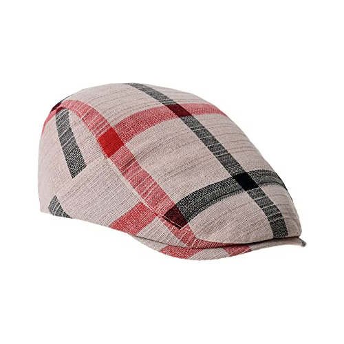 Withmoons Gorra Plana De Algodón A Cuadros Newsboy Ivy Cabbi