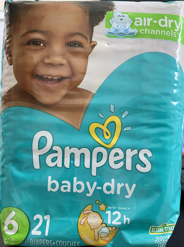 Pampers Paales Secos Para Beb, Tamao 6-21 Unidades