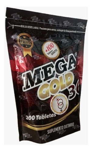 Mega Gold 36 X 200 Tabletas + 100 Gratis- Potenciador