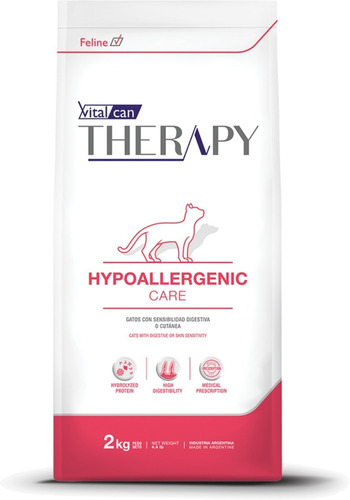 Therapy Vitalcan Gato Hypoallergenic Feline 2 Kg Nuska