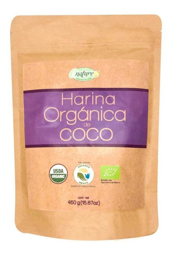 Harina De Coco Orgánica 450g Enature Sin Gluten Vegan