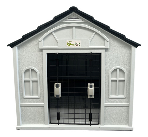 Casa Para Perros 98x84x82 Termica + Cepillo Deslanador Combo Azul