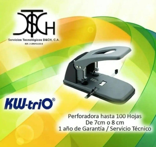 Kw-trio Perforadora 100 Hojas 2 Agujeros Abre Hueco