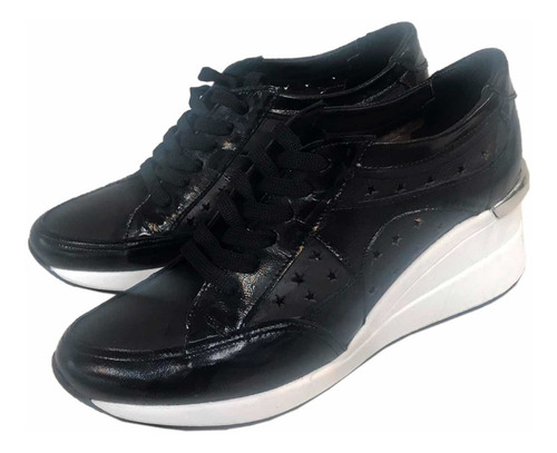 Imagen 2 de 3 de San Crispino Zapatillas Con Taco Negras 12