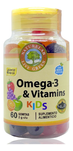 Omega 3 Vitaminas Kids 60 Gomitas Naturelab