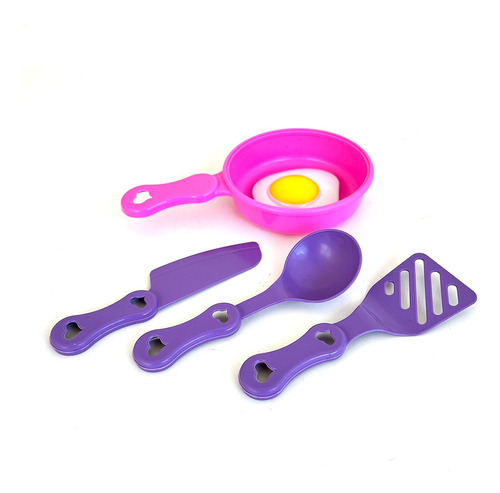 Set De Cocina Sarten Con Utensilios De Juguete Cook House