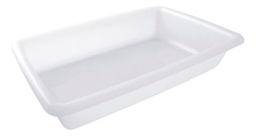 Bandeja Retangular Multiuso De Plástico Branco 7l Açougue