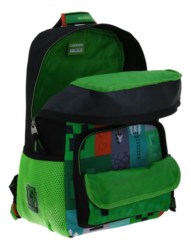 Kit Mochila Lonchera Lapicera Minecraft Mc6639 Chenson