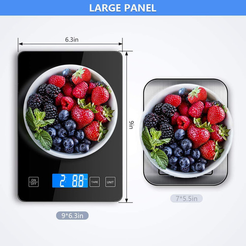 Báscula Digital De Cocina, 15kg/33lb Usb Balanza Alimentos