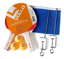 Comprar Kit de tenis de mesa con raquetas, 3 pelotas y red VT610r Vollo Color Red Cable tipo A (anatómico)