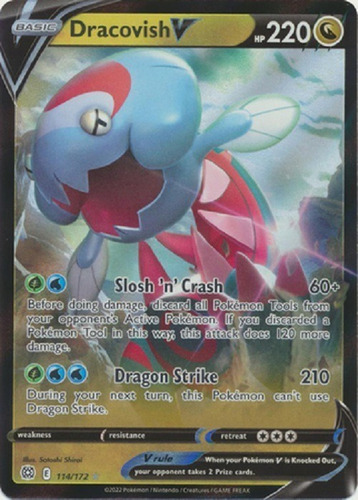 Pokemon Tcg - S & S - Brilliant Stars - Dracovish V 114/172