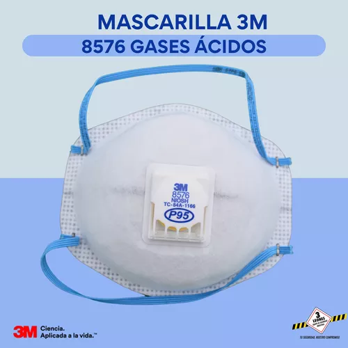 3M 9936 Mascarilla FFP3 c/válvula para gases ácidos.Caja 5 uds.