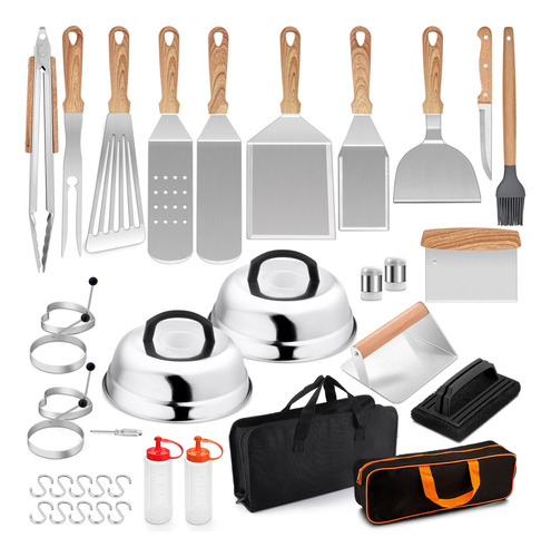 Set De 25 Accesorios De Plancha Para Cocinar Hamburguesas Te