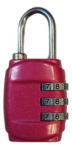 Candado Con Combinación De Tres Dígitos De Metal De Colores Color Rosa