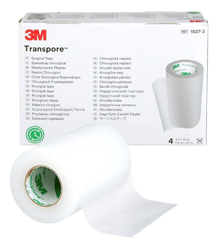 Cinta Transpore 3m 3 Pulgadas (7.5cm) Caja Con 4 Rollos 