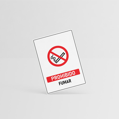 Señalética Autoadhesiva - Prohibido Fumar